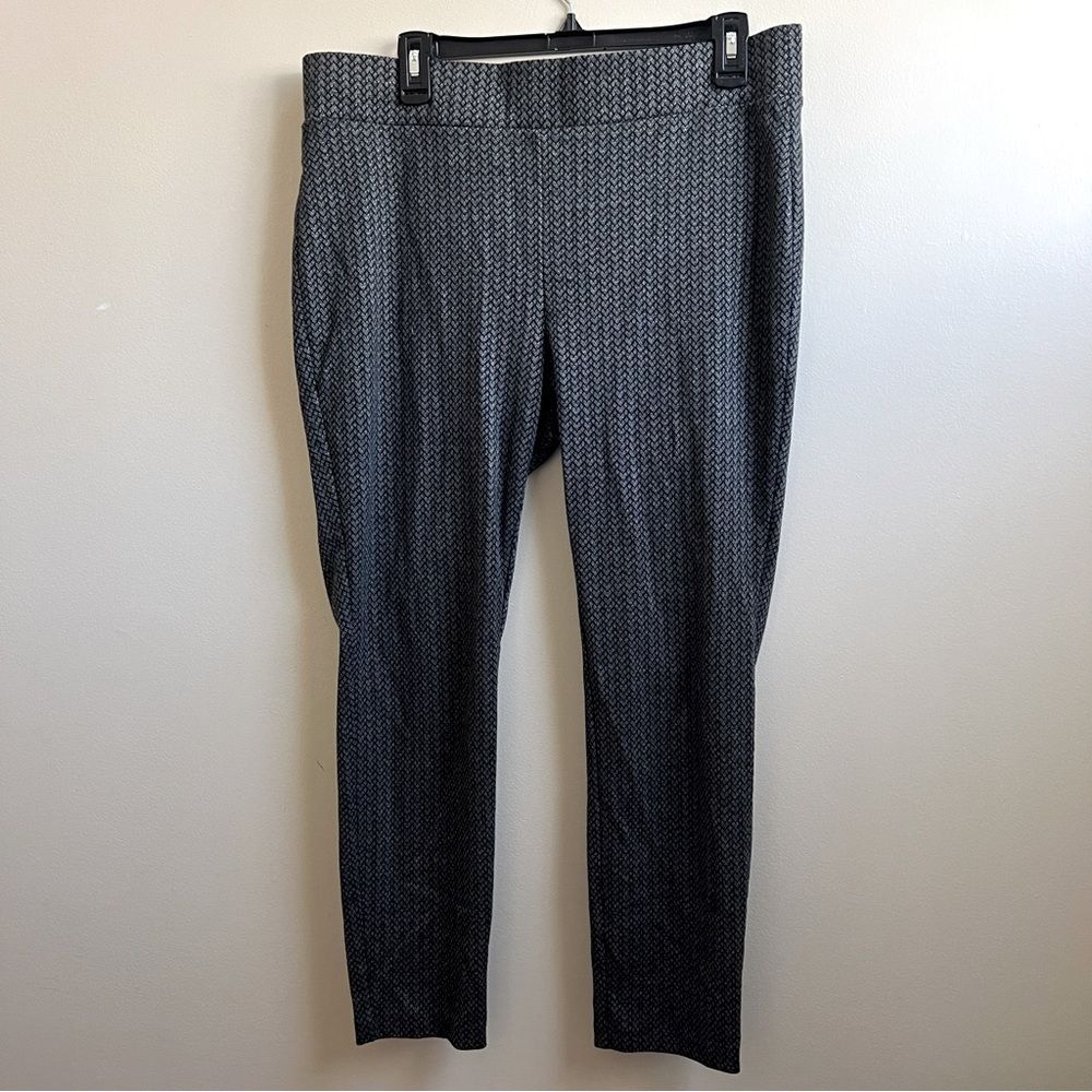 Loft Ann Taylor black and metallic leggings pants Size M
